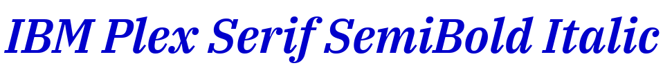 IBM Plex Serif SemiBold Italic шрифт